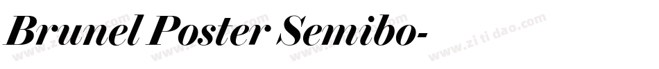 Brunel Poster Semibo字体转换